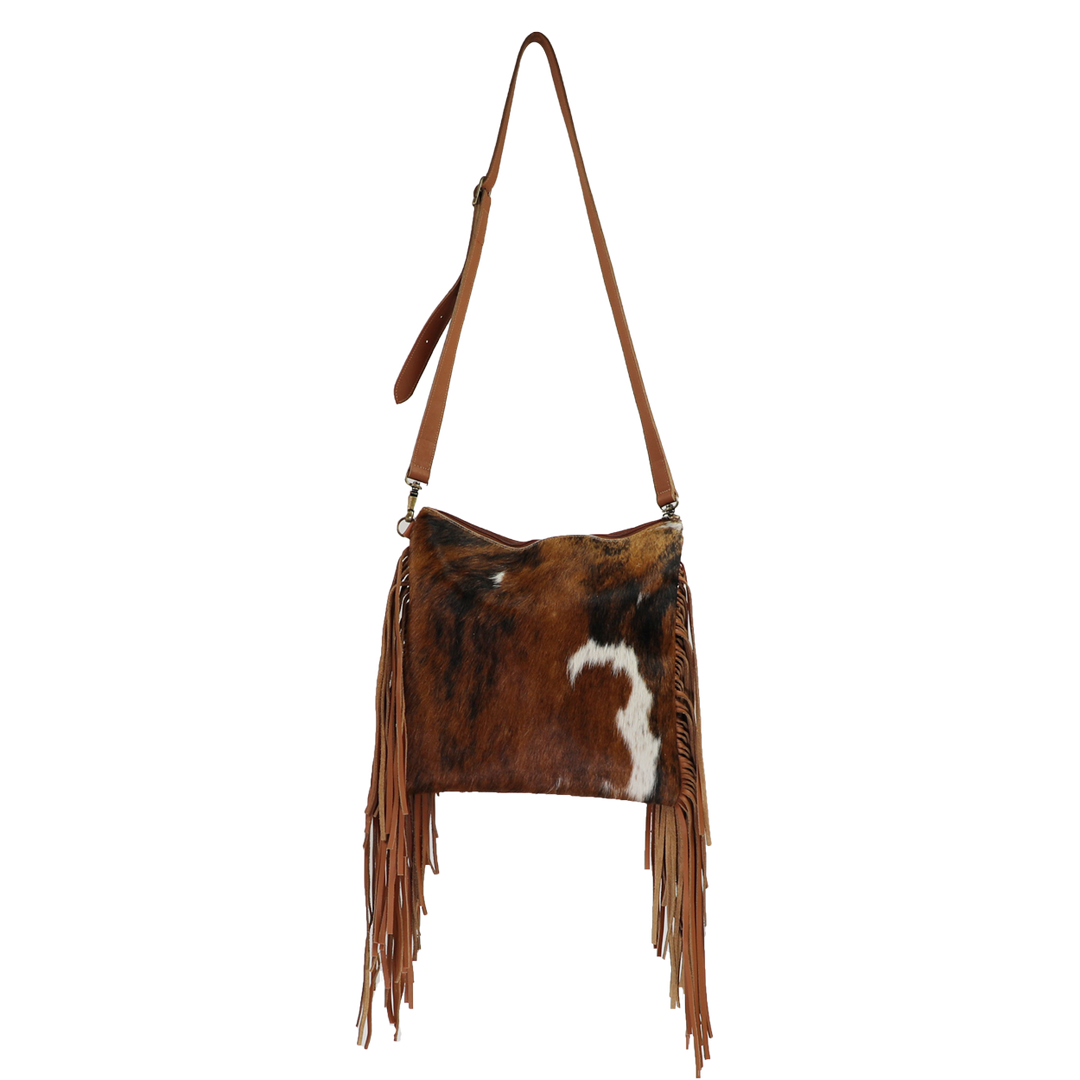 Vintage Boho Bags for Women Western Leather Fringe Purse, Brown